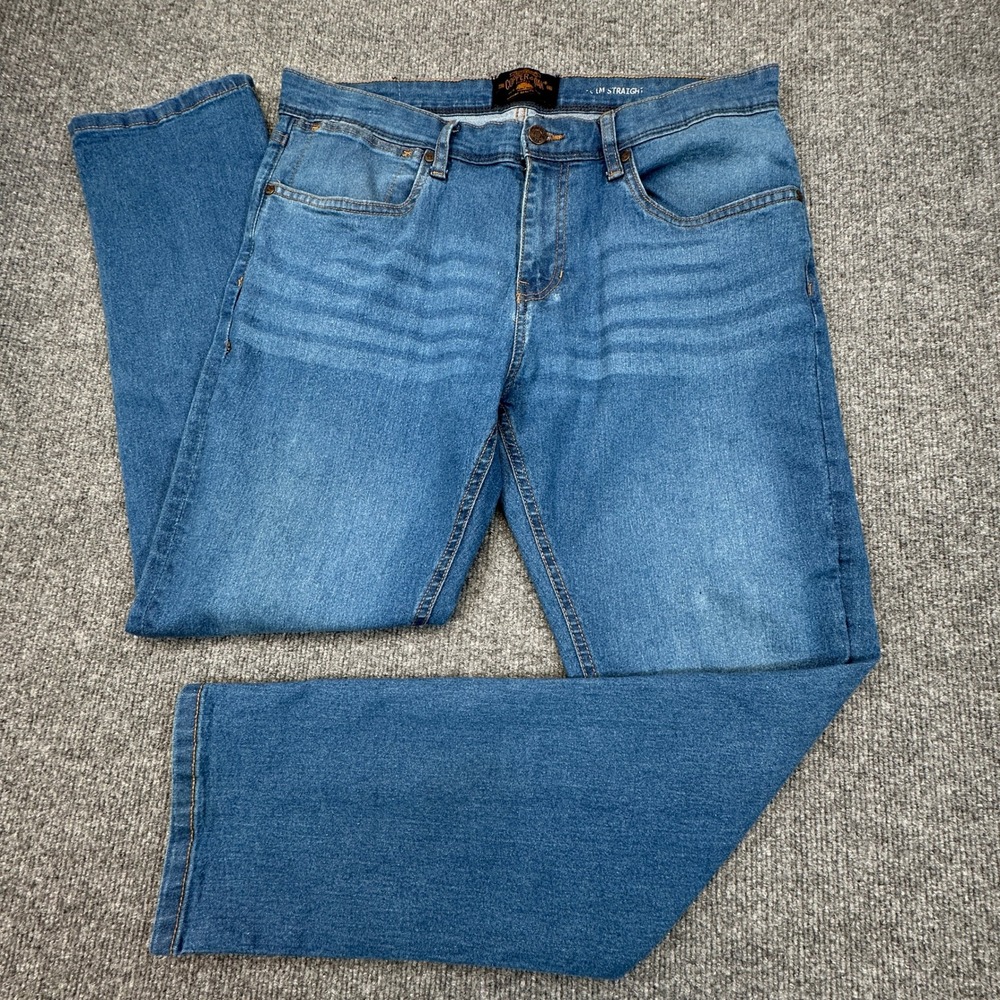 Copper & Oak Slim Straight Jeans Mens 35x30 (Fits as 34x30) Medium Wash Stretch‎